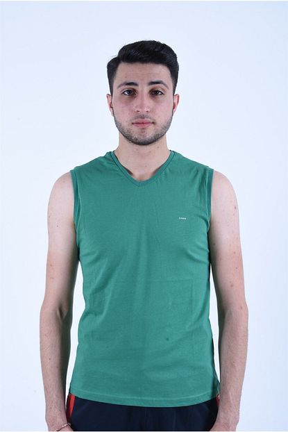 Modaplaza Erkek Sifir Kol Tshirt Yaprak Yesil 9300 Trendyol