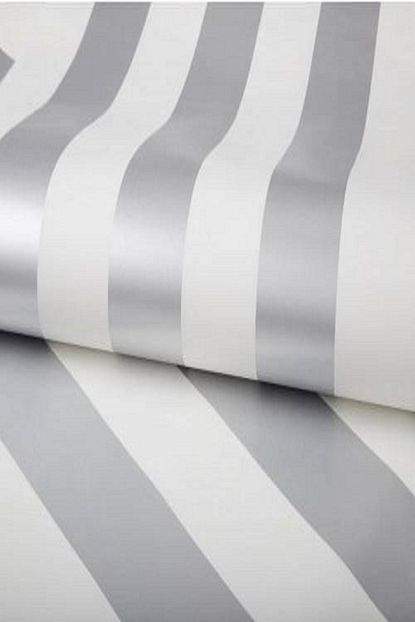 Design Time Gumus Rengi Cizgili Duvar Kagidi 5 M 1911 Trendyol