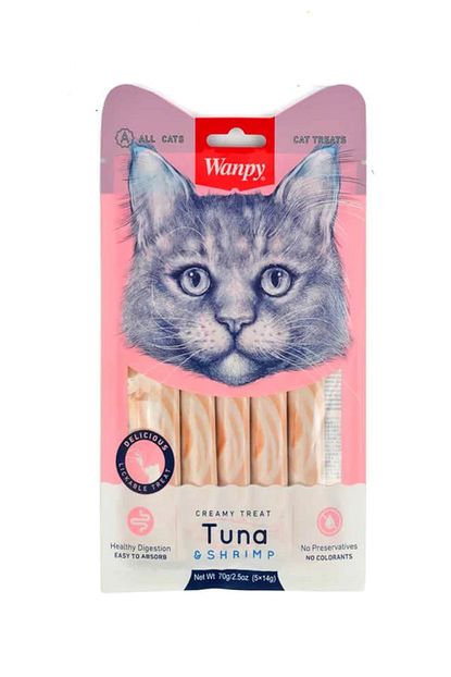 Wanpy Ton Balikli Karidesli Likit Kedi Odulu 5x14 Gr Trendyol