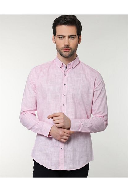 Tudors Slim Fit Keten Erkek Gomlek Trendyol
