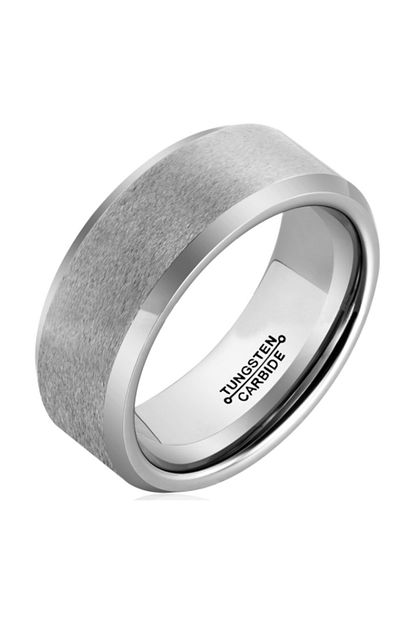 Chavin Bayan Erkek Fircalanmis Gri Tungsten Yuzuk Dm84 Trendyol