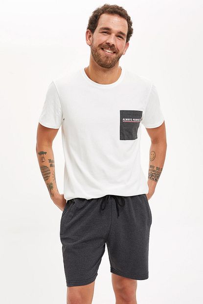 Defacto Erkek Antrasit Bagcikli Slim Fit Spor Sort S2215az 20sm Ar110 Trendyol