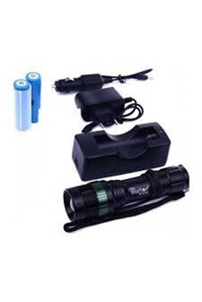 Black Watton Watton 800 Metre Mesafe T6 Creeled Sarj Edilebilir El Feneri Trendyol