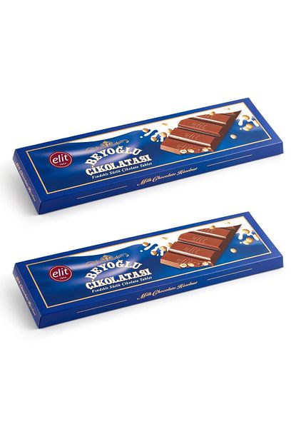 Elit Cikolata Meshur Beyoglu Cikolatasi Findikli Sutlu Tablet Cikolata 300g 2 Li Set Trendyol