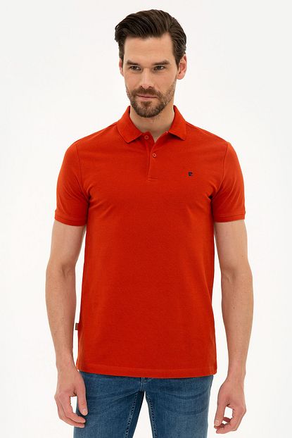 Pierre Cardin Erkek Kiremit Slim Fit Polo Yaka T Shirt Trendyol