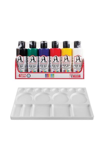 Sudor Sd1006 Monalisa Akrilik Boya 70ml 6 Li Set Ve Profesyonel Godeli Resim Paleti Trendyol
