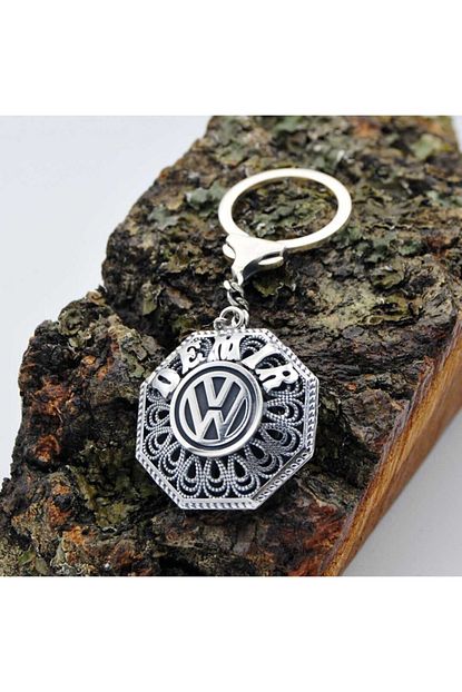 Telkari Dunyasi Volkswagen Amblemli Kisiye Ozel Isimli Telkari Gumus Anahtarlik Trendyol