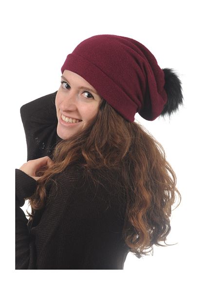 Butikgiz Kadin Bordo Renkli Bere Trendyol