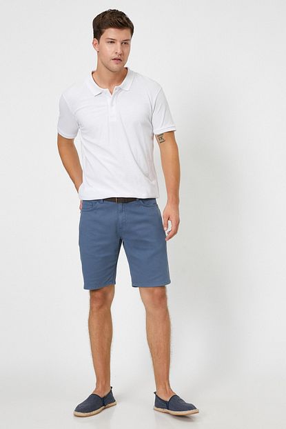 Koton Erkek Mavi Sort Bermuda 0yam41000nw Trendyol