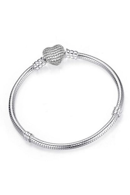 Kumi Pandora Model Kalpli Tasli 19 Cm Bayan Bileklik Gumus Trendyol