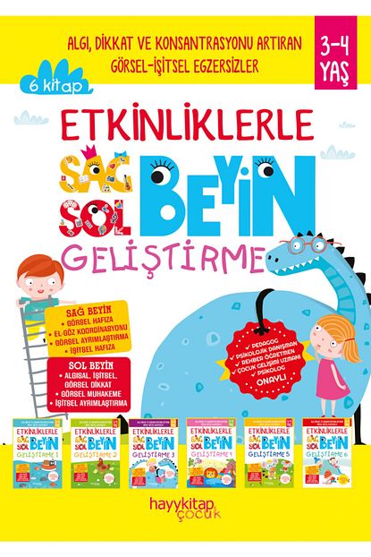Hayykitap Etkinliklerke Sag Beyin Sol Beyin Gelistirme 3 4 Yas 6 Li Set Trendyol