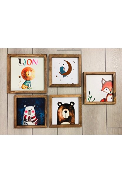 hayalhomepark cocuk odasi hayvan figurlu tablo seti fiyati yorumlari trendyol