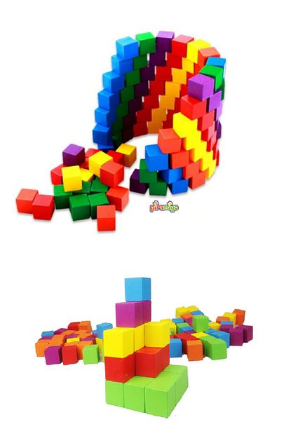 Piramigo Renkli Birim Kupler 2 5 Cm Ahsap Kup Trendyol