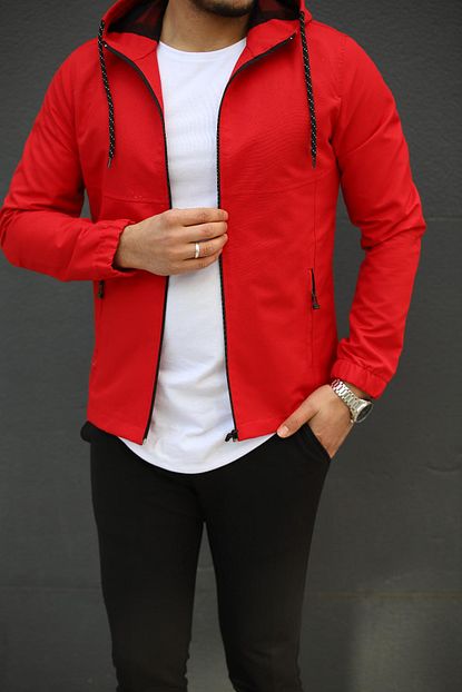 Densmood Desenli Duz Renk Slim Fit Yagmurluk Trendyol