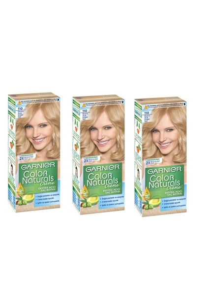 garnier color naturals sac boyasi 110 ekstra acik dogal sari 3lu set fiyati yorumlari trendyol