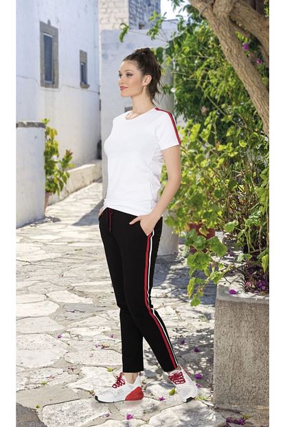 Jiber Kadin Beyaz Kisa Kollu Esofman Takimi Trendyol