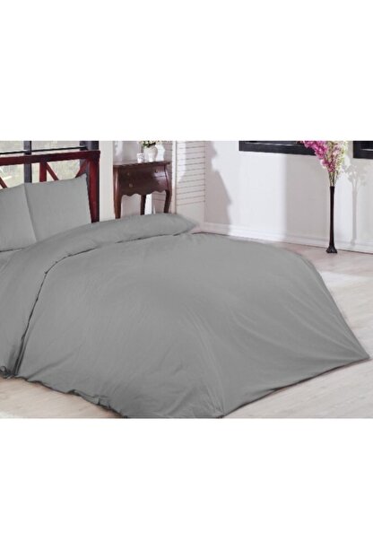 Erzahome Gri Duz Pamuk Saten Tek Kisilik Nevresim Takimi Fiyati Yorumlari Trendyol