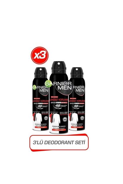 Garnier Men Lekesiz Koruma Erkek Deodorant 150ml X 3 Adet Trendyol