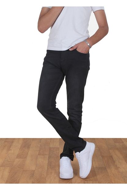 My Store Denim Erkek Siyah Slimfit Pamuklu Az Taslamali Dar Paca Kot Pantolon K 5048 Trendyol