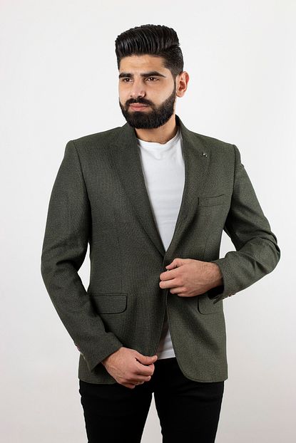 Shehba Roberto Milano Erkek Ceket Slim Fit Desenli Kumas Trendyol