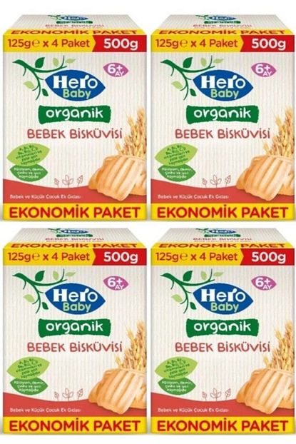 Ulker Hero Baby Organik Bebek Biskuvisi 500g 4 Adet Trendyol