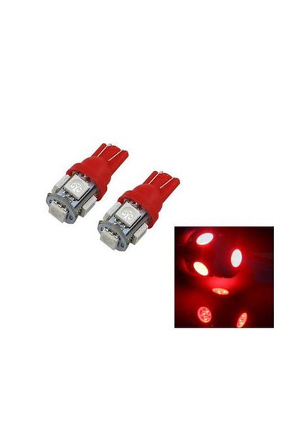 Tvet 12v T10 5 Led Smd Farici Ampul Kirmizi T38077 Trendyol