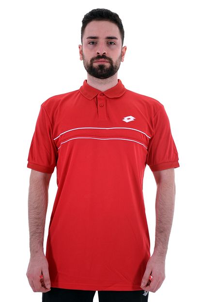 Lotto Polo Yaka T Shirt Erkek Kirmizi Beyaz Court Polo Ii R2304 Trendyol