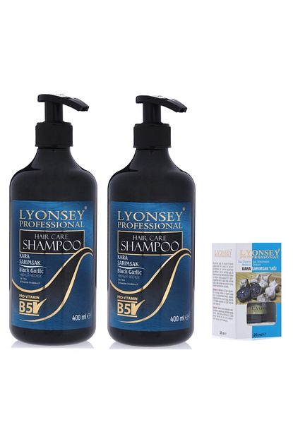 Lyonsey Professional Lyonsey Kara Sarimsak Sampuani 400 Ml 2 Adet Kara Sarimsak Yagi 20 Ml Trendyol