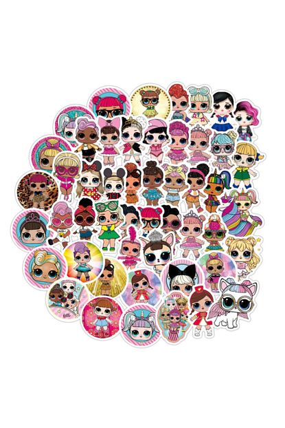 cosy home gift lol bebek 100 adet cocuk odasi ev dekor susleme renkli leptop mobilya masa pvc sticker fiyati yorumlari trendyol