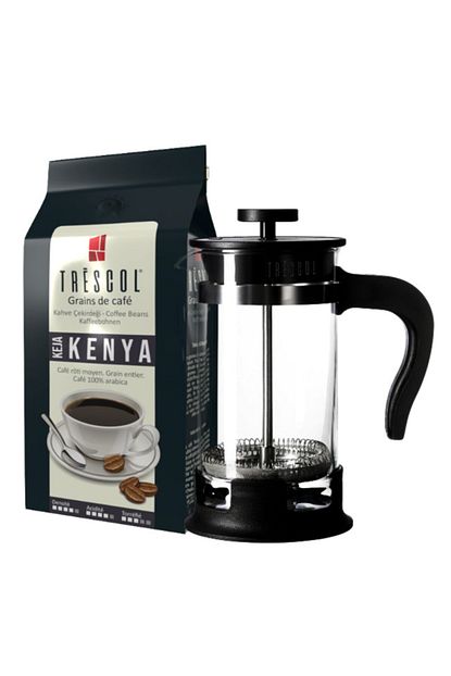 Trescol Kenya French Press Ogutulmus Kahve 250 Gr 1 Lt French Press Celik Cam Karaf Trendyol