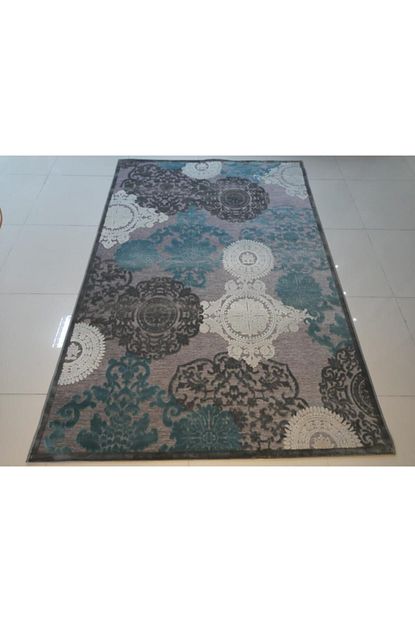 Eko Hali Caprice 14753 Green Dark Grey Ince Yazlik Makine Halisi Trendyol