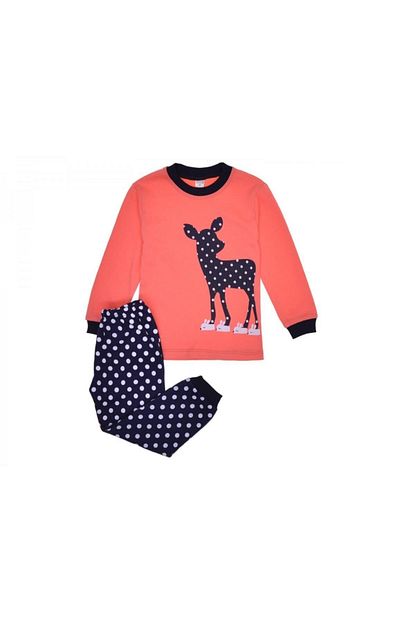 Mehdix Kiz Cocuk Nar Cicegi Karaca Desenli Pijama Takimi 3 4 5 6 Yas Trendyol