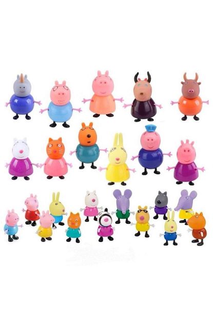 unika moda peppa pig figurler 21 parca