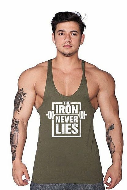 Supplementler Erkek Yesil Iron Never Lies Fitness Atleti Trendyol