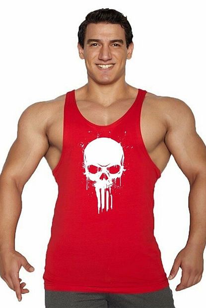 Supplementler Erkek Kirmizi Skull Fitness Atleti Trendyol