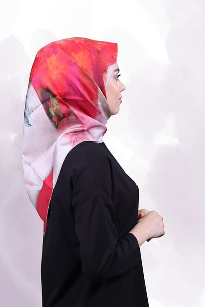 Levidor Kadin Kirmizi Twill Ipek Esarp Trendyol