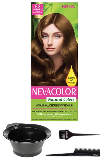 Neva Color Natural Colors 6 3 Findik Kabugu Kalici Krem Sac Boyasi Ve Sac Boyama Seti 7681655541568 Trendyol
