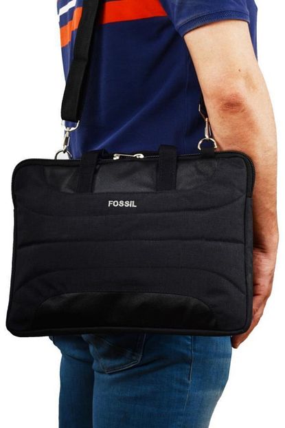 Fossil Siyah Kucuk Notebook Netbook 10 1 13 Inch Spor Kumas Laptop Evrak Cantasi Trendyol