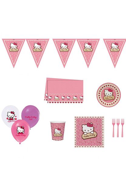 Hayaller Dukkani Hello Kitty 16 Kisilik Dogum Gunu Susleri Parti Seti Trendyol