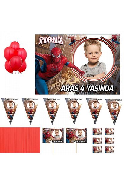 Hayaller Dukkani Spiderman Orumcek Adam Dogum Gunu Susleri Parti Susleme Magnet Seti Hdts121 Trendyol
