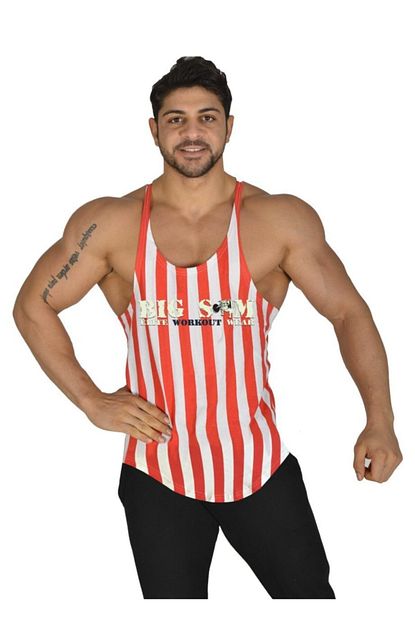 Big Sam Erkek Kirmizi Seritli Erkek Fitness Atlet Trendyol