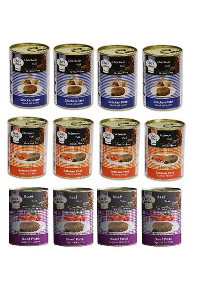 Chefs Choice Tahilsiz Kedi Konserve Ezme Karma 3 Cesit 400gr X 12 Adet Trendyol