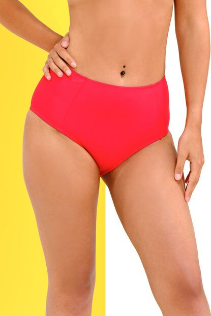 Joffra Yuksek Bel Bikini Alti Kirmizi Trendyol