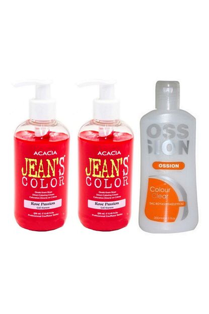 Acacia Jeans Color Sac Boyasi Gul Kurusu 250 Ml 2 Adet Ve Ossion Boya Temizleyici 200 Ml Trendyol