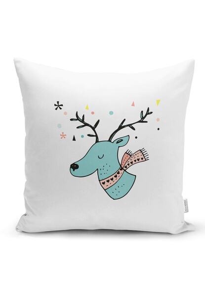 Realhomes Beyaz Zeminde Atkili Baykus Desenli Bebek Odasi Yastik Kirlent Kilifi Trendyol