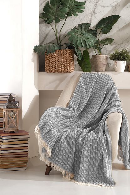 Viaden Pamuk Koltuk Ortusu 170x220 Cm Vizyon Gri Trendyol