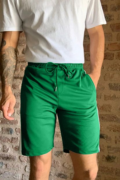 Trendyol Man Yesil Erkek Panelli Yeni Sort Bermuda Tmnss20sr0105 Trendyol