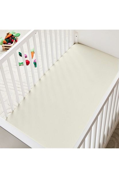 Sedef Home Unisex Bebek Kirik Beyaz Penye Lastikli Bebek Carsafi 70x140 Cm Trendyol