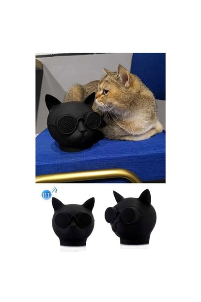 Pembe Karinca Tasinabilir Bluetooth Kedi Hoparlor Siyah Trendyol