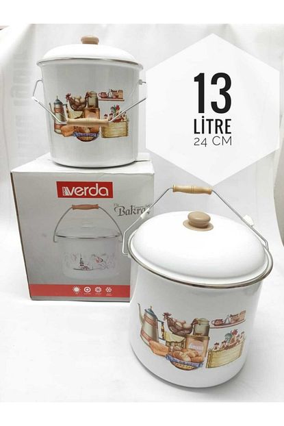 Verda Emaye Bakrac Yogurt Kovasi Tenceresi 13 Litre Saklama Kabi Trendyol